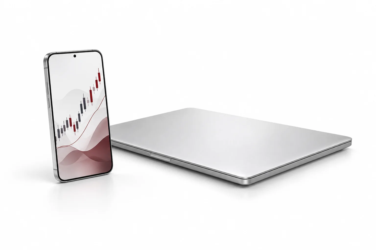 Mobile device and laptop trading illustration